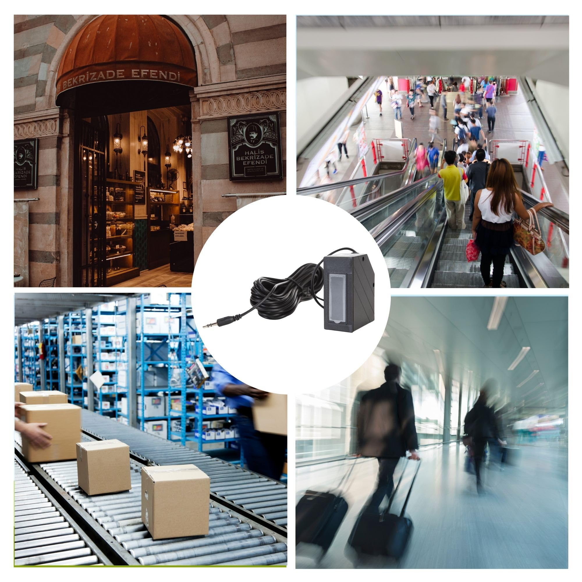 Velleman Barrière IR Filaire, portée de 7 m, IP44, détecteur d’entrée Infrarouge avec Alimentation 12 V, Haut-Parleur d’Alarme réglable et Technologie photoélectrique pour Le contrôle d’accès et la