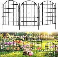 AVELOTUUG 32.5ft x 22in Arched No-Dig Garden Fence: 30 Panels Rustproof Metal Animal Barrier for Dogs, Rabbits, Yard & Patio