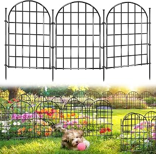 AVELOTUUG 32.5ft x 22in Arched No-Dig Garden Fence: 30 Panels Rustproof Metal Animal Barrier for Dogs, Rabbits, Yard & Patio