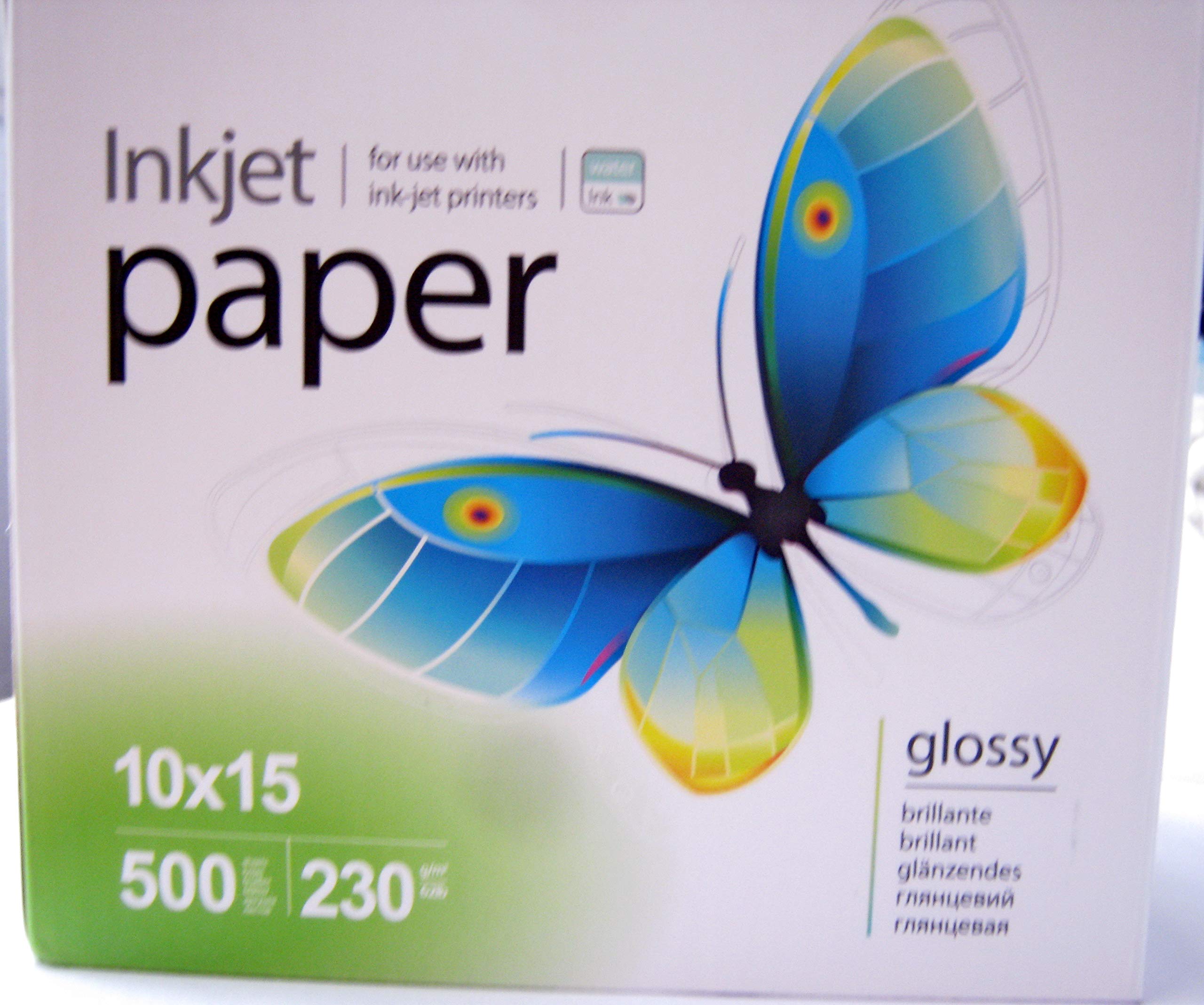 COLORWAY PrintPro Papier fotograficzny o wysokim połysku, 500 arkuszy, 10 x 15, 230 g/m², wodoodporny, do wszystkich drukarek atramentowych