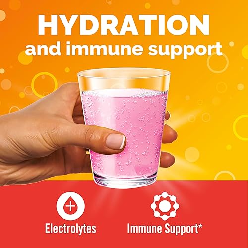 Miniatura 3 de Emergen-C Hydration - Mezcla de bebidas deportivas con vitamina C 18 unidades sabor a frambuesa reposición de electrolitos paquetes de polvo de 033