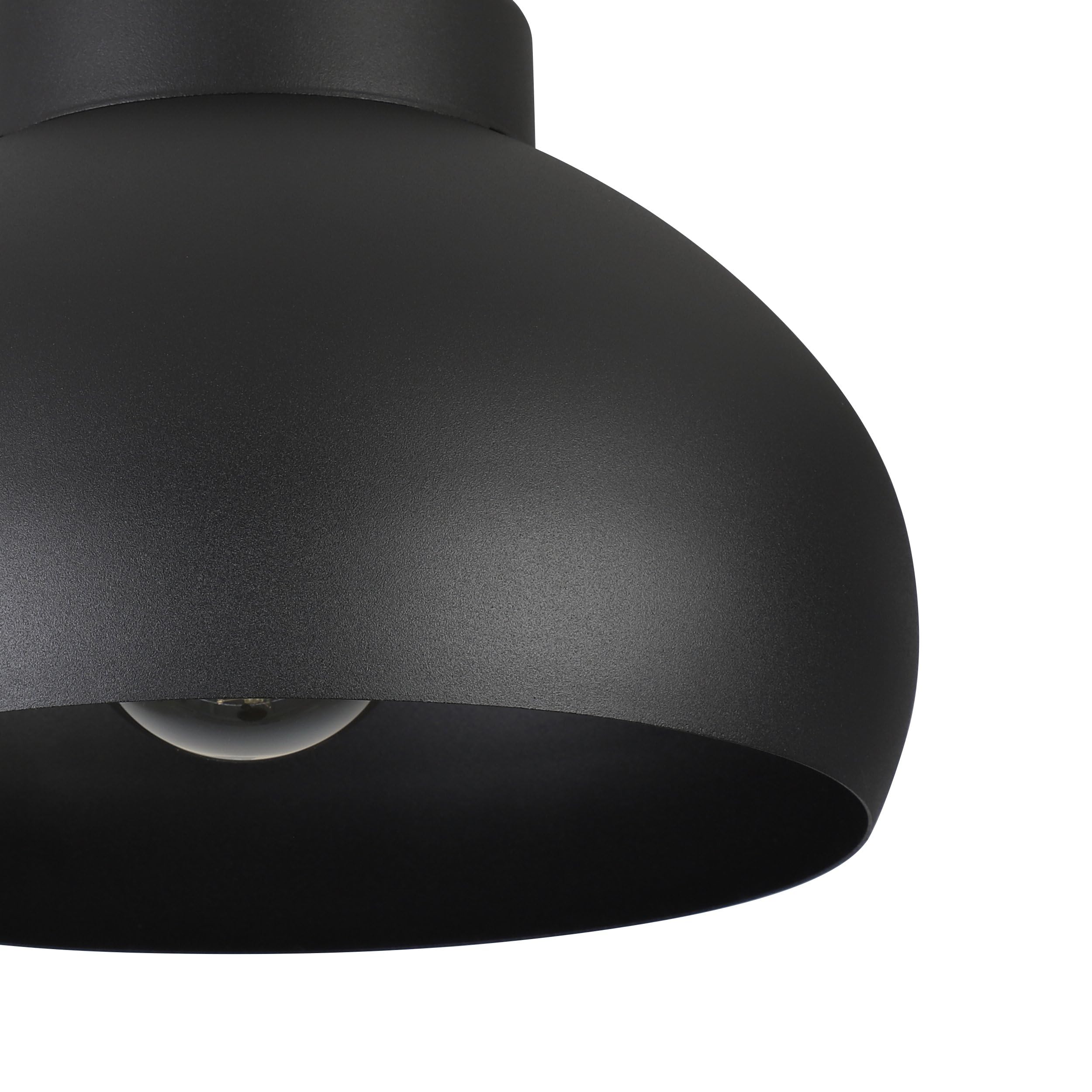 Plafoniera moderna Mogano 2, illuminazione a soffitto da soggiorno in metallo nero, ingresso, soggiorno, camera da letto, E27 28 cm- EGLO | Leroy Merlin
