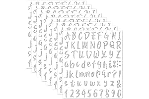 Outus 576 Pieces Self Adhesive Blue Glitter Letter Stickers