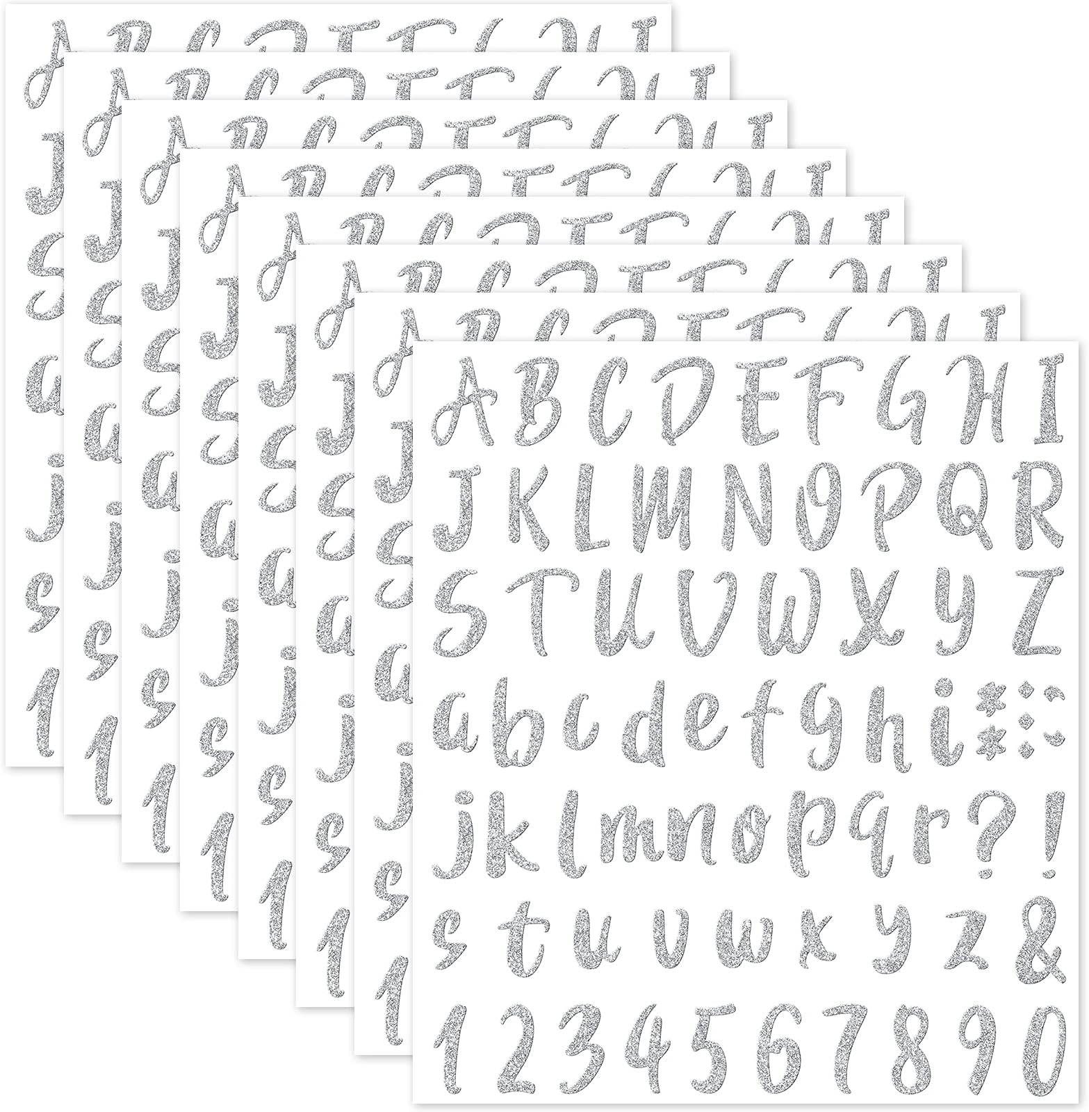 Amazon.com: 960 Pieces 12 Sheets Glitter Letter Stickers Self-Adhesive ...