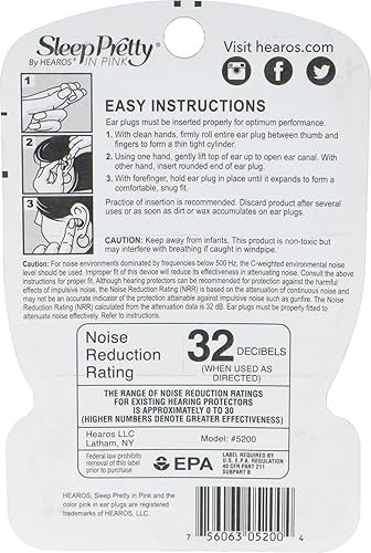 Miniatura 4 de Tapones para los oídos para mujer, 14 pares (paquete de 3)