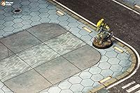 Vista 4 de Warzone Studio Alfombrilla de batalla de goma de doble cara de 4 x 4 pies: incorporación + Tempedus + bolsa