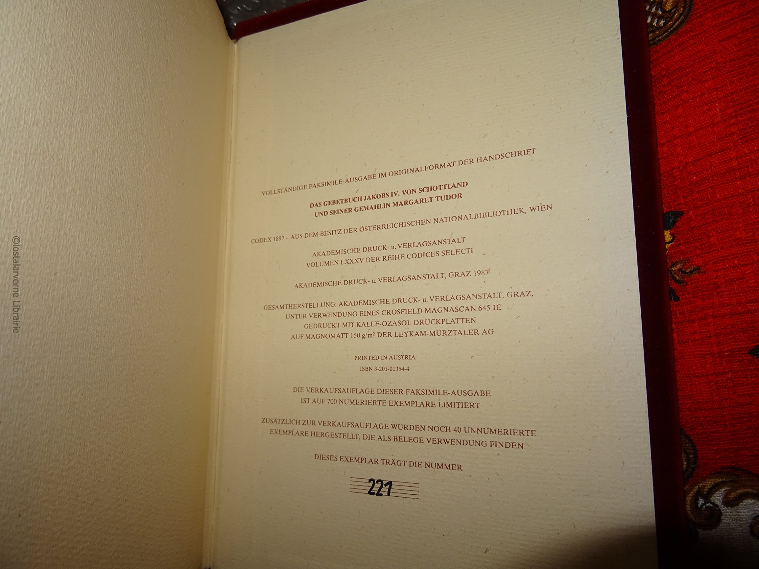 Gebetbuch Jakobs IV. von Schottland und Margarete Tudor. Codex Vindobonensis 1897 / Gebetbuch Jakob IV. von Schottland, Dokumentation: Dokumentation zum Faksimile