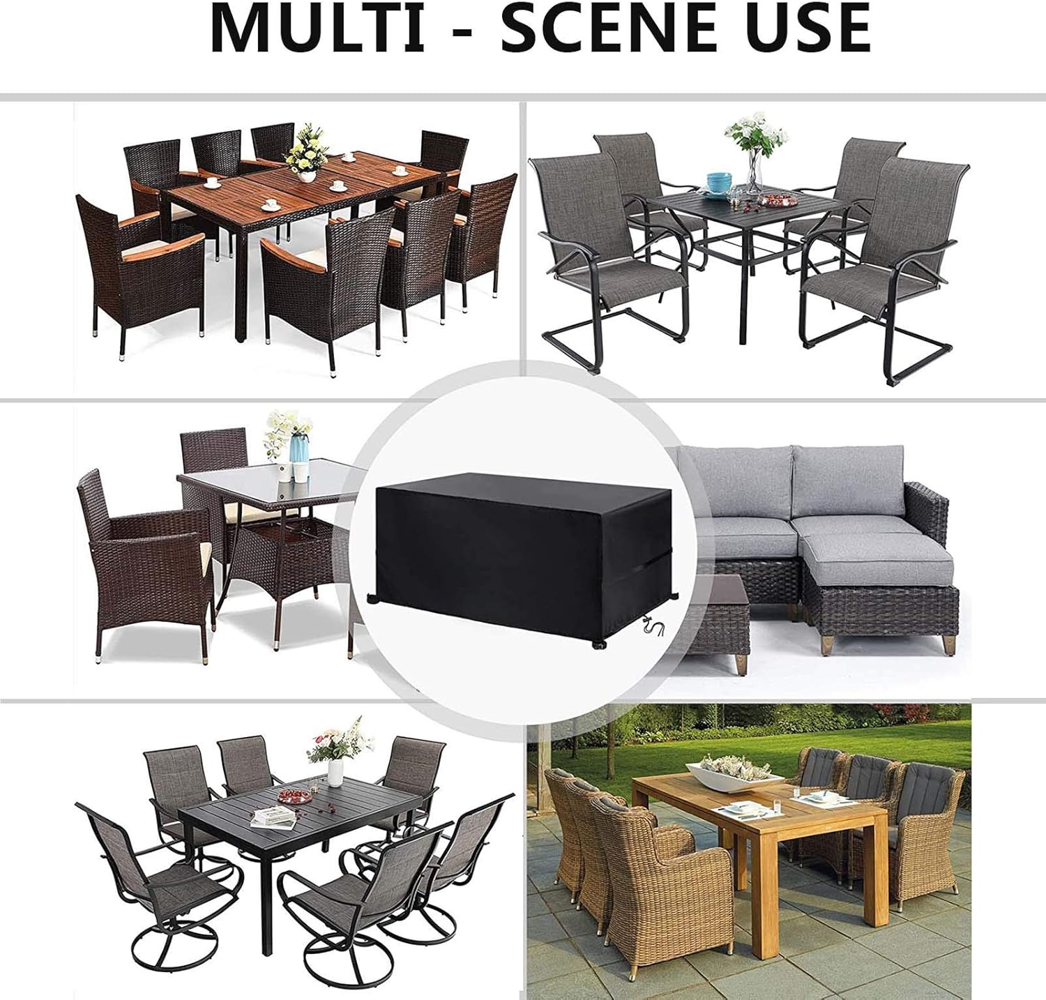 Outdoor Patio Table Covers 31×23inch, Waterproof Windproof Tear-ResistantHeavy Duty Outdoor Lawn Patio Furniture Covers