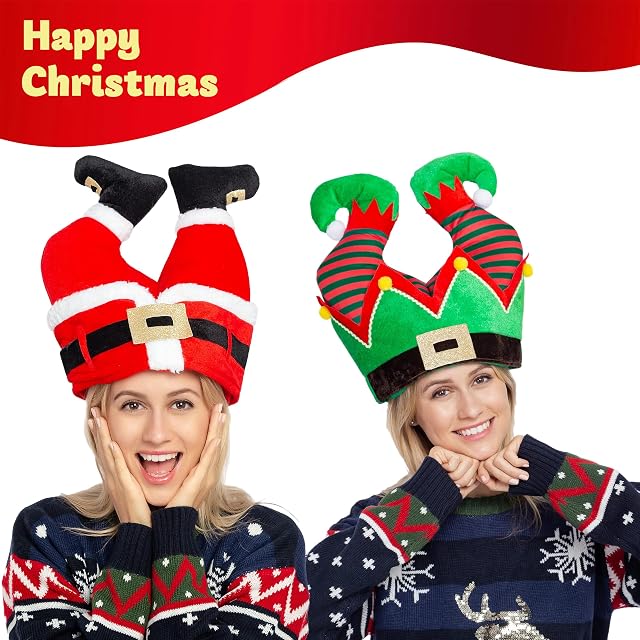Foto 6 de 8 de JOYIN Christmas Santa and Elf Pants Sombreros para divertidos