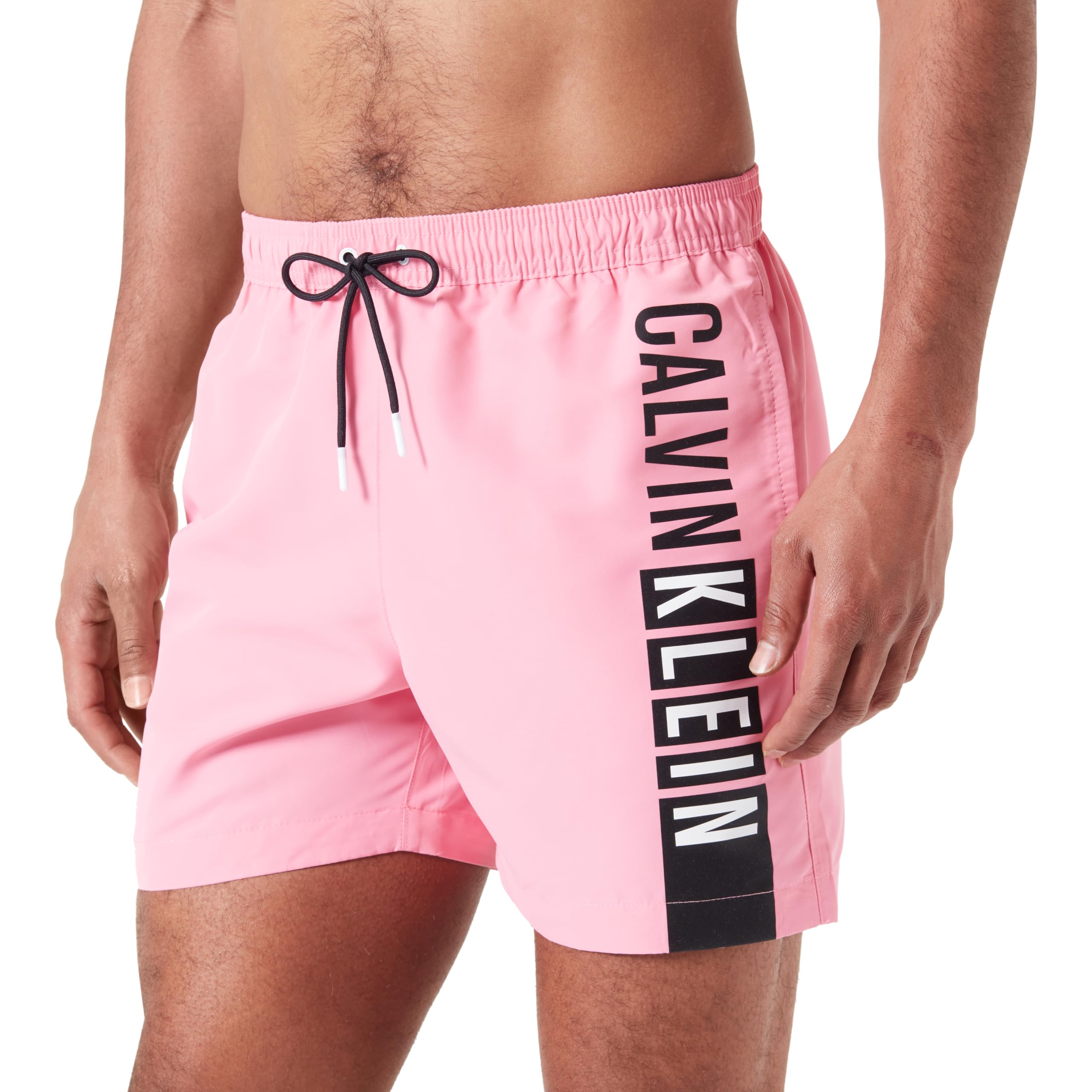 Calvin Klein Bañador Hombre Medium Drawstring Pernera media, Rosa (Rosa), XXL