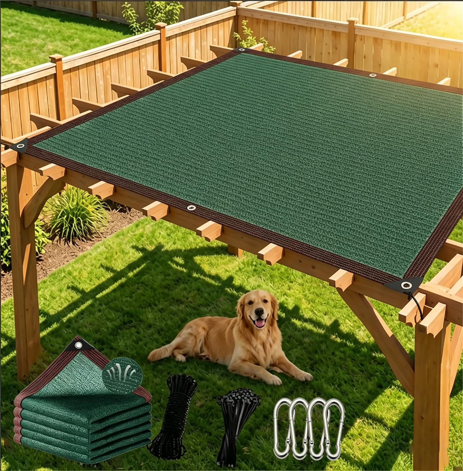 Pare-soleil de jardin 1,8x6,7m pour stopper le soleil fort de la cour