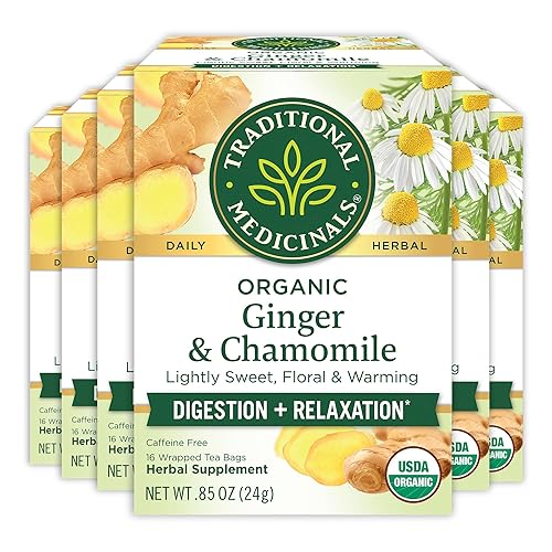 Vista 40 de Traditional Medicinals - Té hierbas orgánicas de hojas de menta, alivia las molestias digestivas, 16 bolsas de té (paquete de 6)