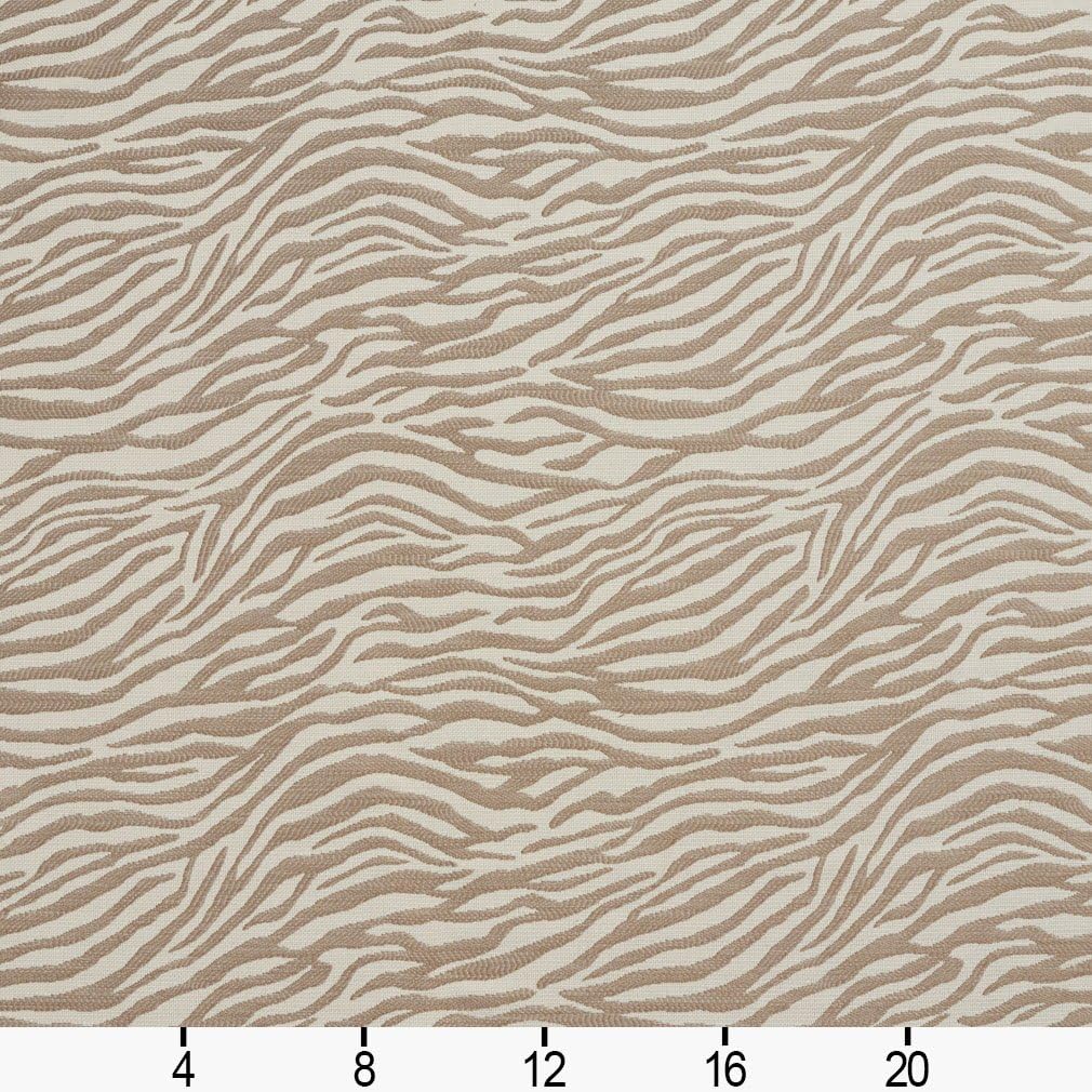 Taupe Zebra Woven Textured Upholstery Fabric by The Yard - SKU: Fairfield Taupe