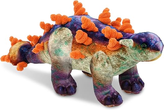 DolliBu Ankylosaurus Stuffed Animal - Huggable Dinosaur Plush, Adorable Playtime Plush Toy, Cute Dinosaur Cuddle Gifts, Super Soft Plush Doll Toy for Kids and Adults - 15 Inches