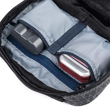 Think Tank Tech Accessory Pouch, Grey, Nylon, 9x9x6.25 inches, 6 Pockets, Zipper Closure