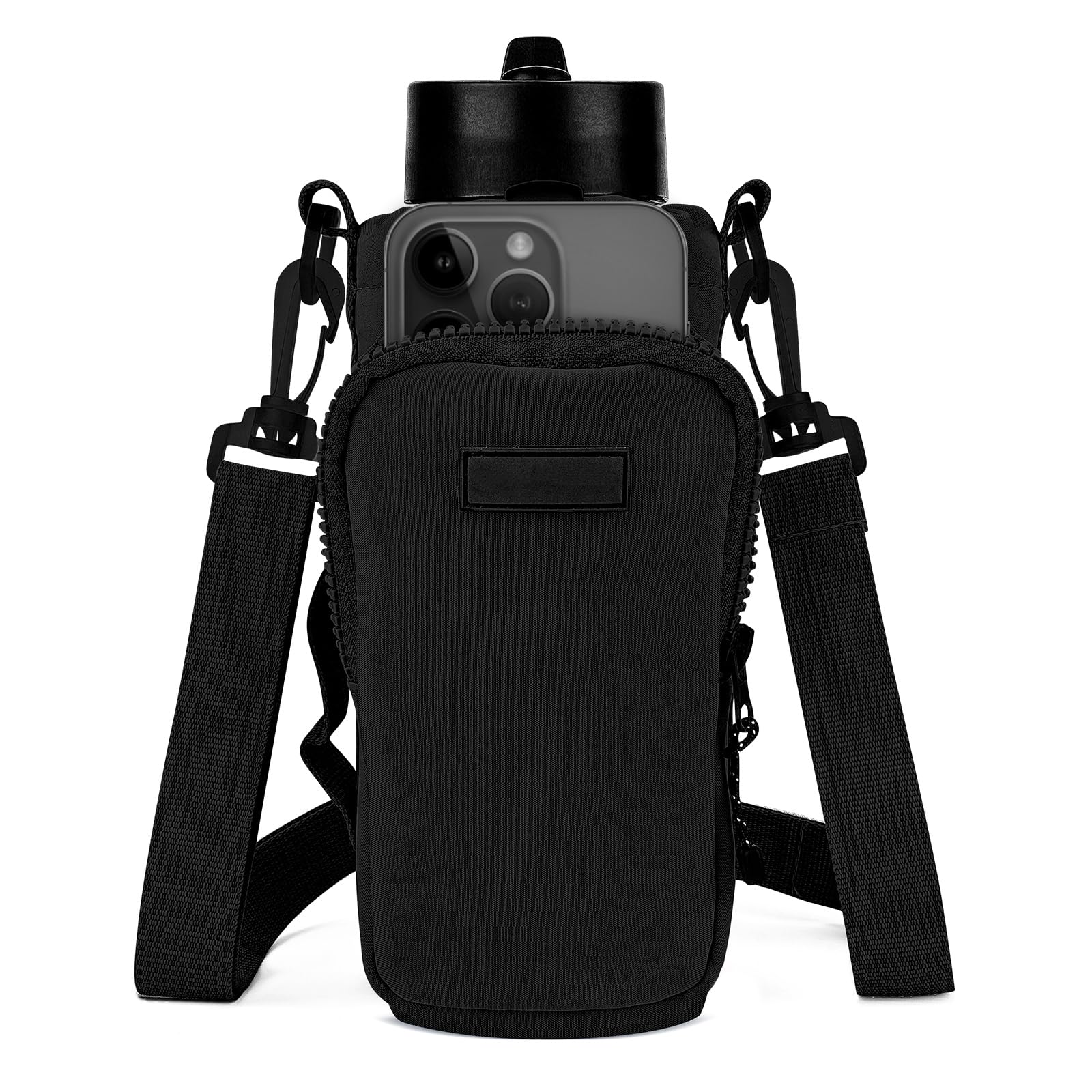 Linkidea Water Bottle Carrier with Strap Compatible with YETI Rambler Bottle 18oz/26oz, Owala FreeSip 24oz/32oz, Waterbottle Sling Bag Holder,