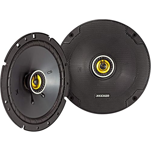 KICKER 46CSC674 CS-Series CSC67 6.75-Inch (165mm) Coaxial Speakers, 4-Ohm (Pair)