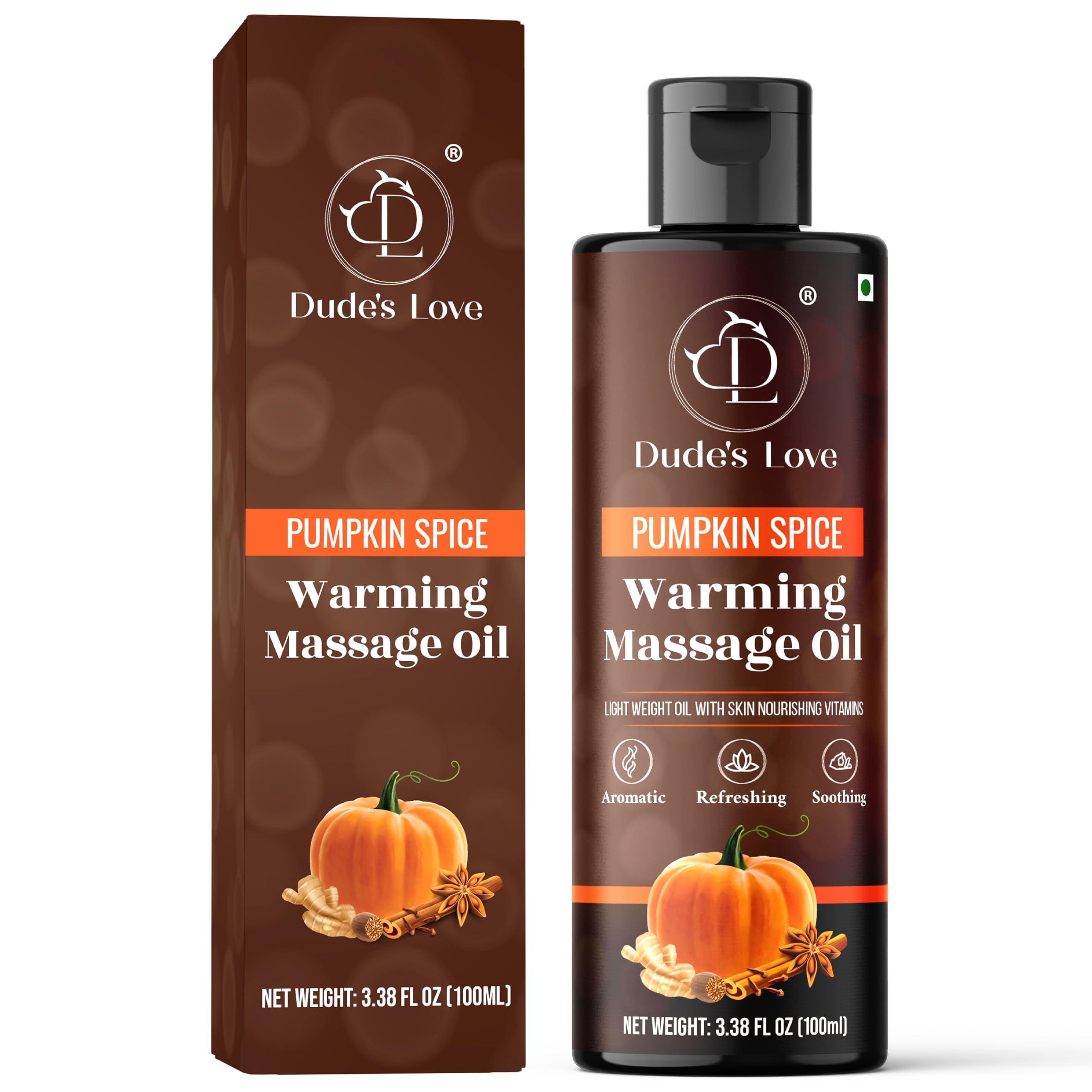 Dude's Love Organic Pumpkin Spice Flavored Warming Massage Oil - Smooth Glide, Non-Greasy | No Stain - Nourish & Moisturize Skin | Aromatherapy Vegan - 3.38 Fl Oz : Amazon.ca: Beauty & Personal Care Dude's Love Organic Pumpkin Spice Flavored Warming Massage Oil - Smooth Glide, Non-Greasy | No Stain - Nourish & Moisturize Skin | Aromatherapy Vegan - 3.38 Fl Oz : Amazon.ca: Beauty & Personal Care