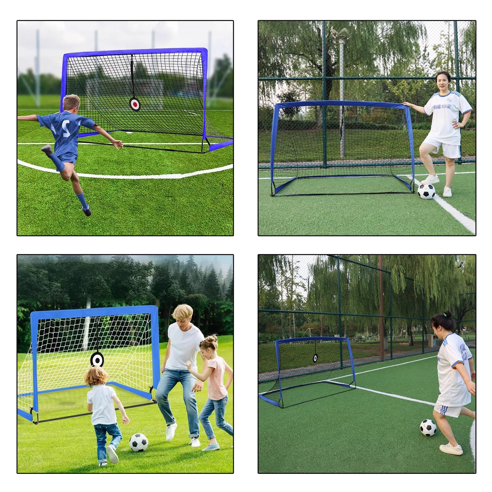 Porta da calcio Grande porta da calcio, attrezzatura per l'allenamento per i giovani, con borsa per il trasporto portatile, giochi sportivi all'aperto