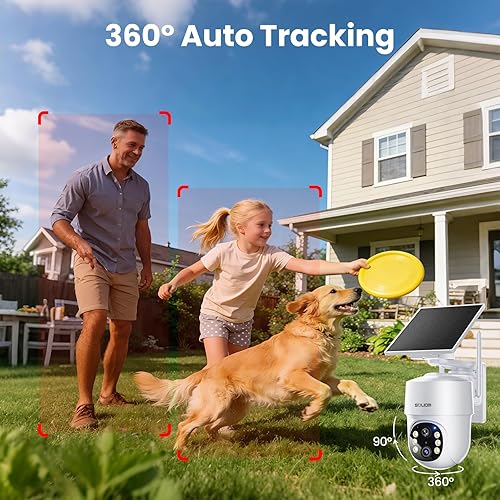 Miniatura 7 de SOLIOM - Cámaras de seguridad inalámbricas de 5MP para exteriores, sin suscripción, paquete de 2 cámaras, cámara de seguridad para el hogar con