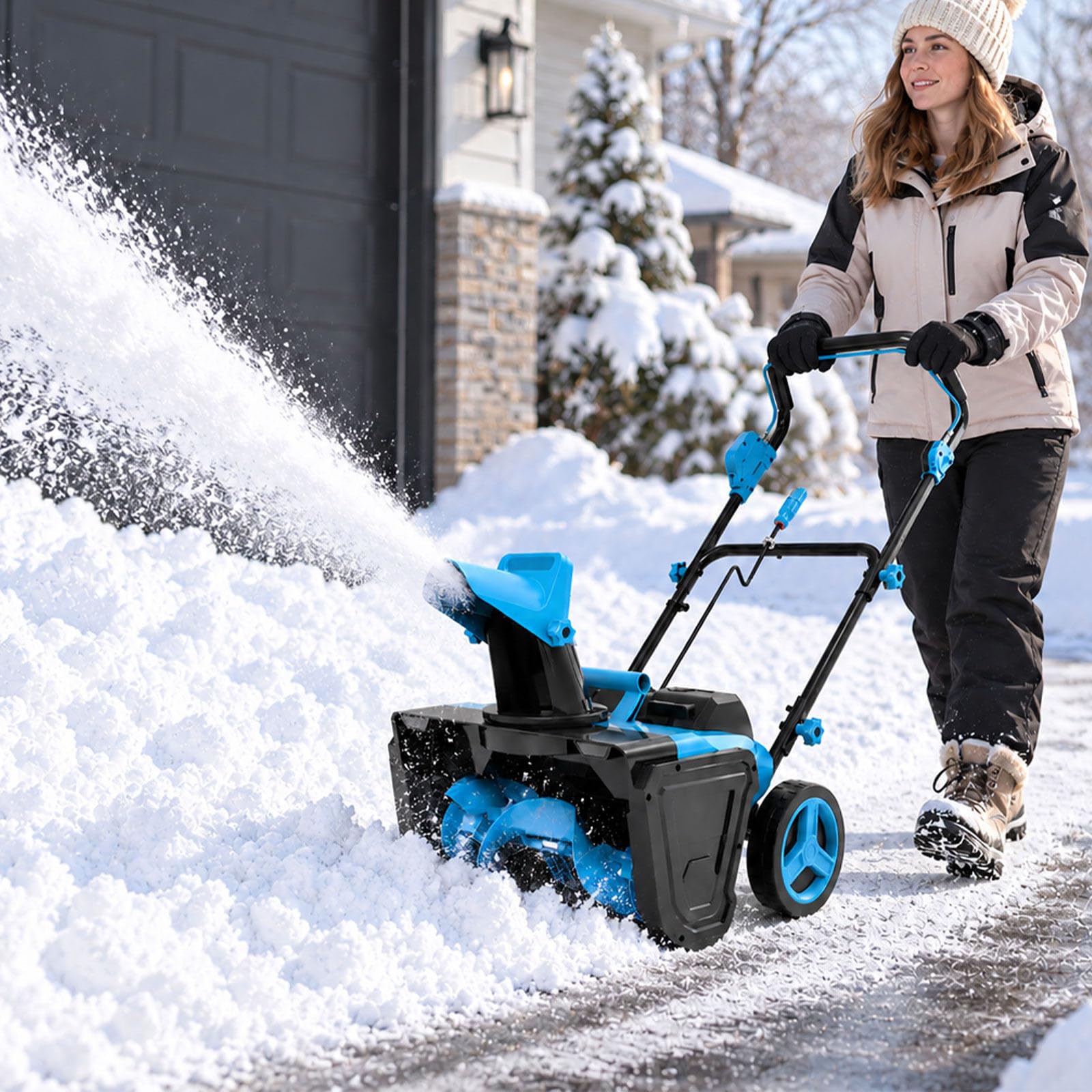 Macchina rimozione Neve semovente Senza Fili 2‑Battery