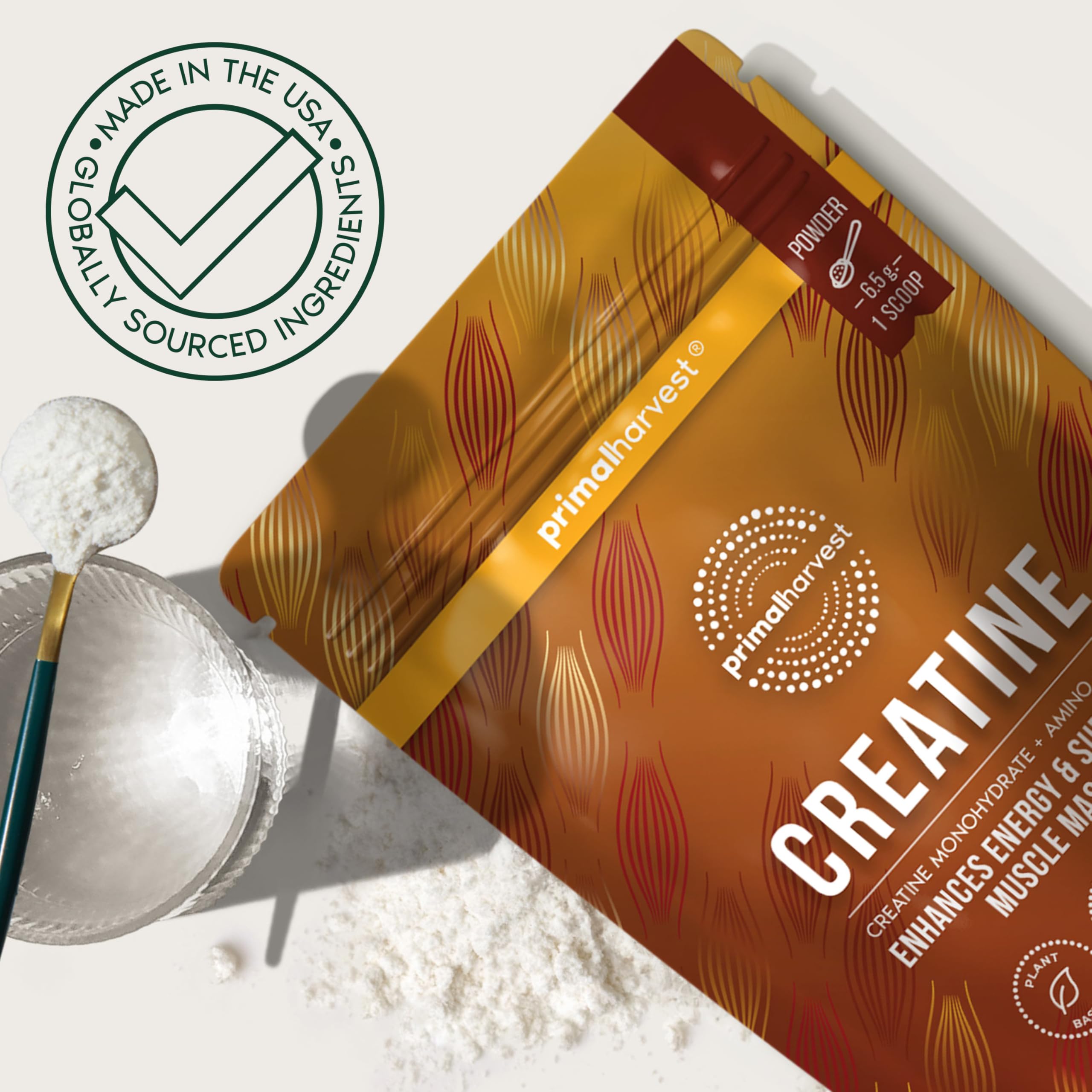 Primal Harvest Creatine - Daily Powdered Supplement, Gluten, Dairy & Soy Free — Amazon image 7