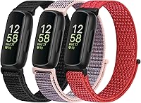 Vista 11 de Correas de nailon compatibles con Fitbit Inspire 3/2/HR/Ace 3/2, correas de repuesto deportivas transpirables suaves y ajustables Solo Loop