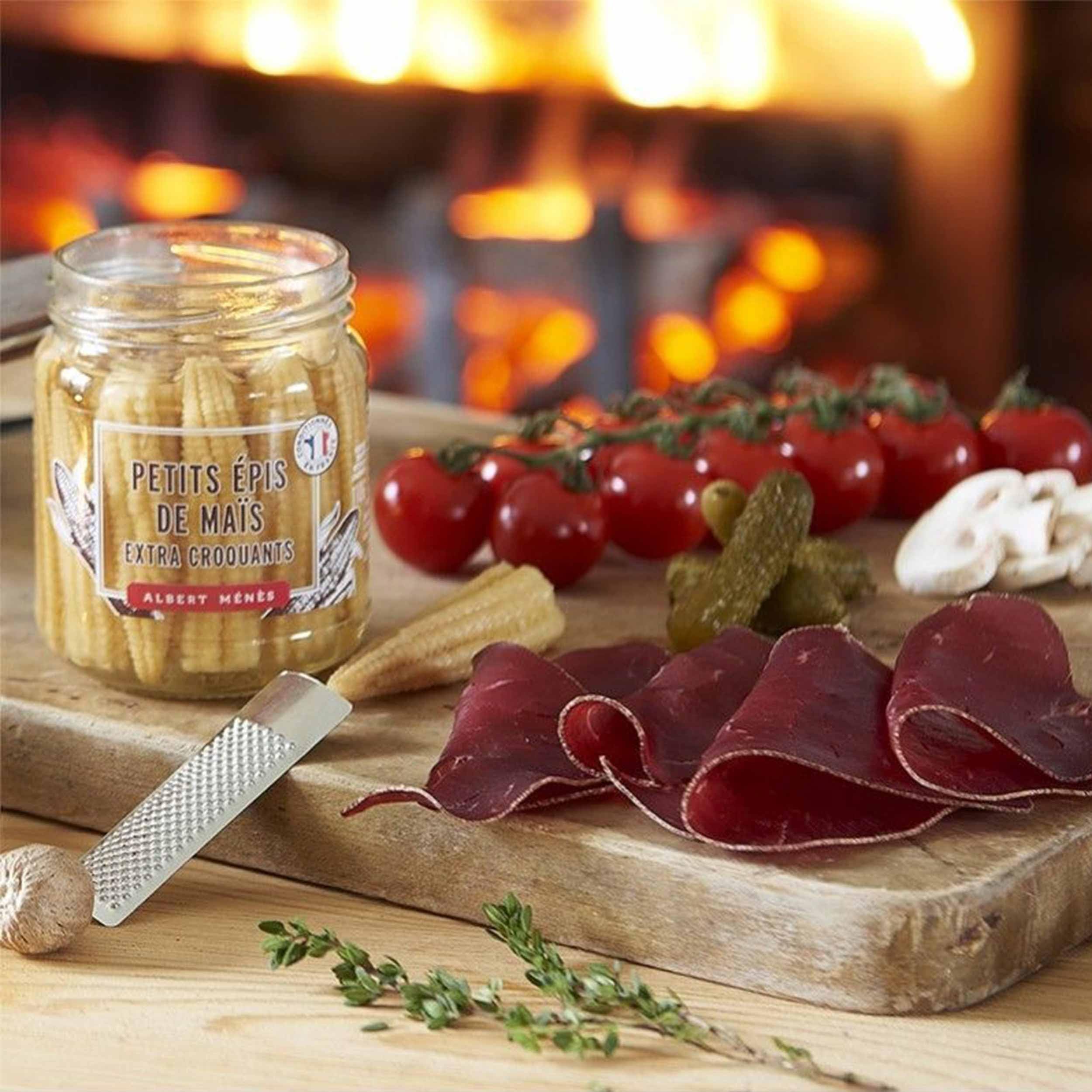 Epis de Maïs Extra Croquant - Un Plaisir à Grignoter ou un Délice à Ajouter à vos Plats - Idéal pour un Délicieux Apéritif Salé - Savoir-Faire Artisanal et Français - 110 g - Albert Menes