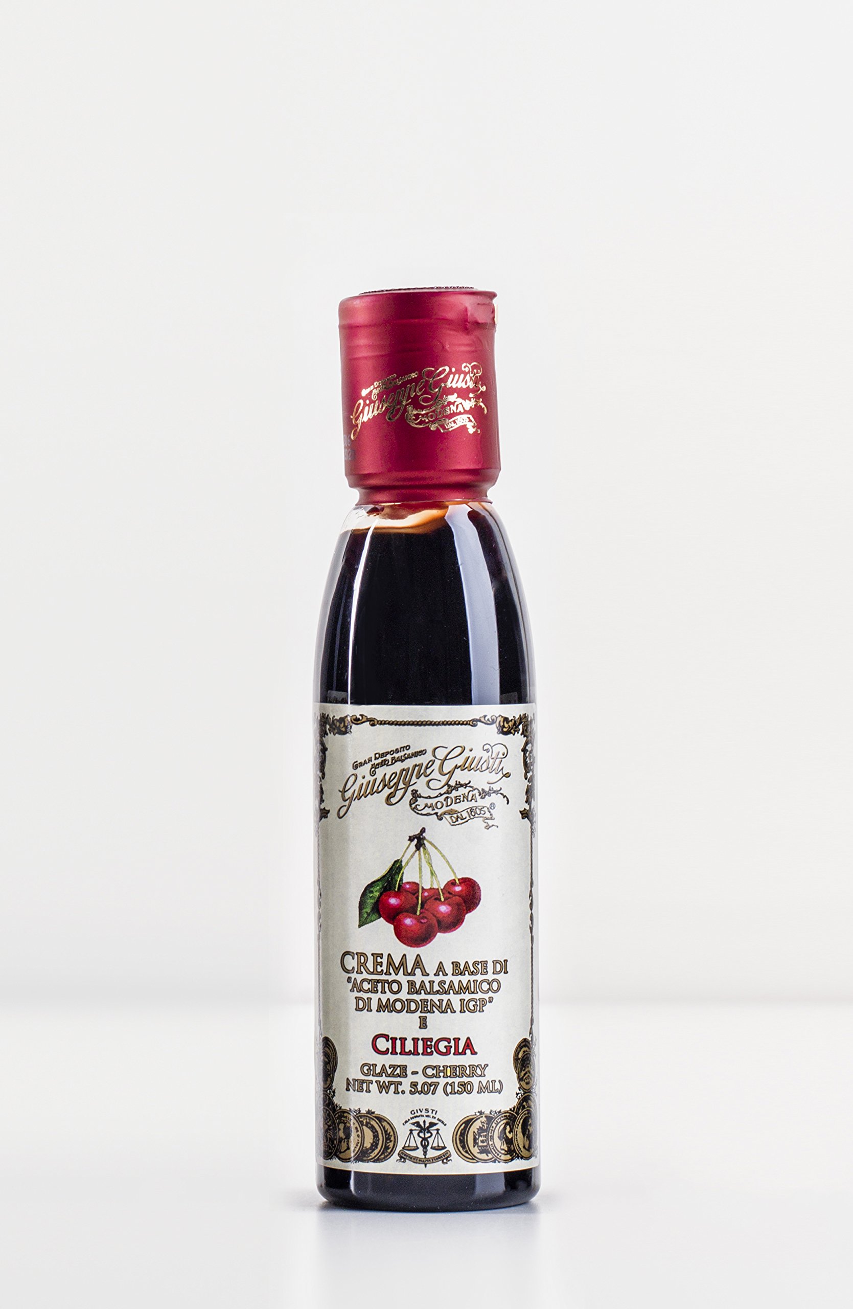 Acetaia Giuseppe Giusti - Glaseados con vinagre balsámico de Modena IGP - Cereza - 150 ml - Caja con 6 botellas