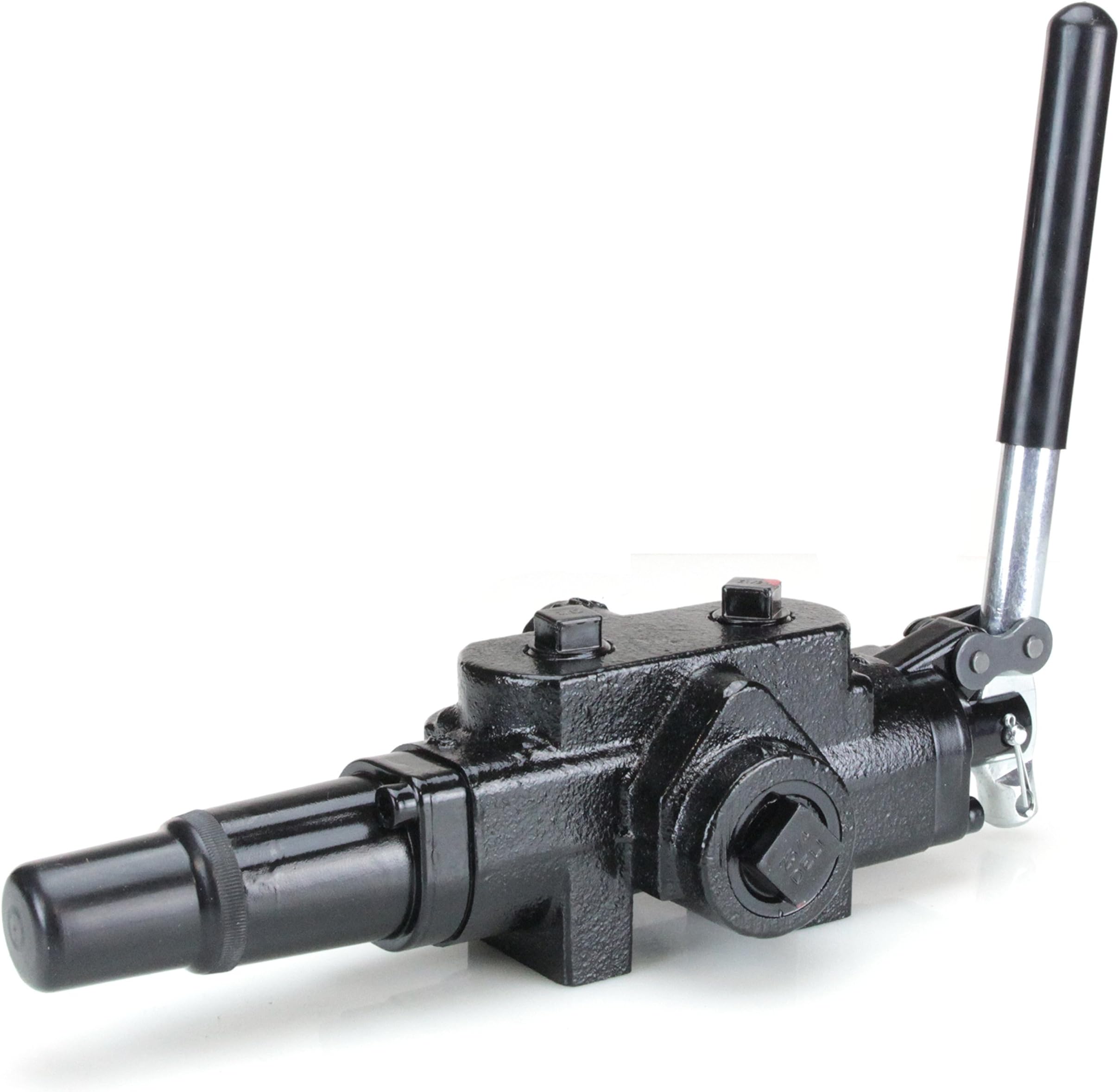 RuggedMade LVA1 Log Splitter Hydraulic Directional Control Valve, 20 GPM, Auto Return Detent, 2750 PSI, Single Spool Control Lever (3/4" NPT Inlet/Outlet Ports & 1/2" NPT Work Ports)