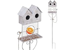 Serene Scene 47.5" Tall Double-Hole Birdhouse Stake