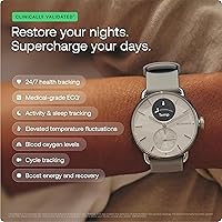 Vista 10 de Withings ScanWatch 2 - Reloj inteligente híbrido, monitoreo de frecuencia cardíaca, rastreador de fitness, seguimiento de ciclo, monitoreo del Oro