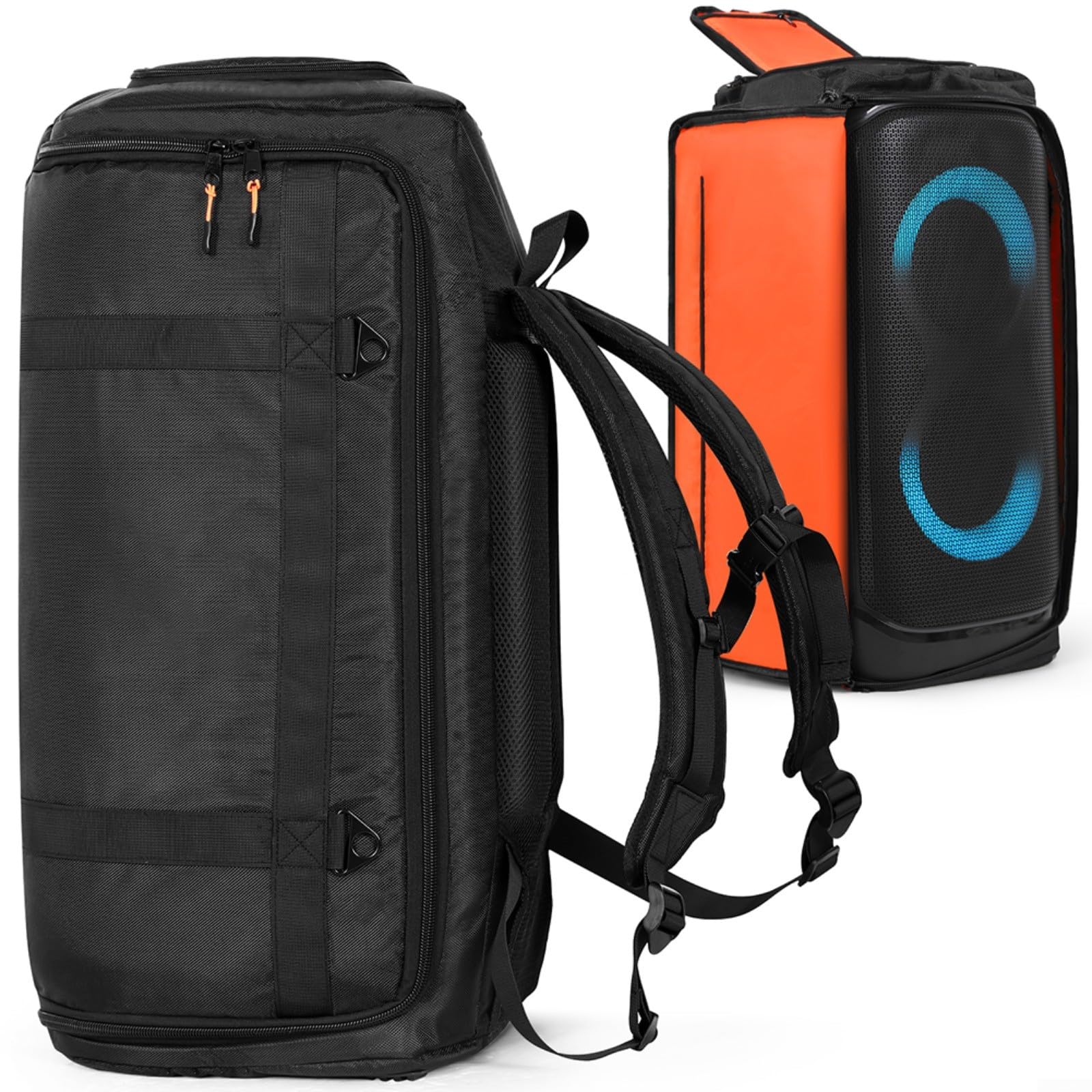 Custodia protettiva per altoparlante 320, morbida borsa da viaggio spaziosa scomparto principale tracolla regolabile elegante guscio nero per uomo (nero)