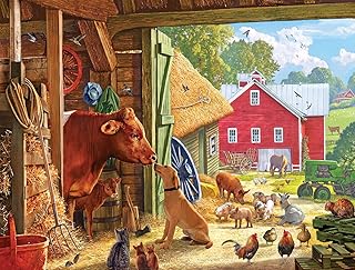 White Mountain Puzzles Barnyard Buddies - 500 Piece Jigsaw Puzzle