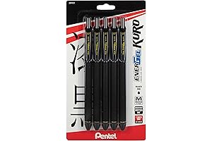 Pentel EnerGel 0.7mm Black Liquid Gel Pen 5-Pack: The Ultimate Bold Writing Experience