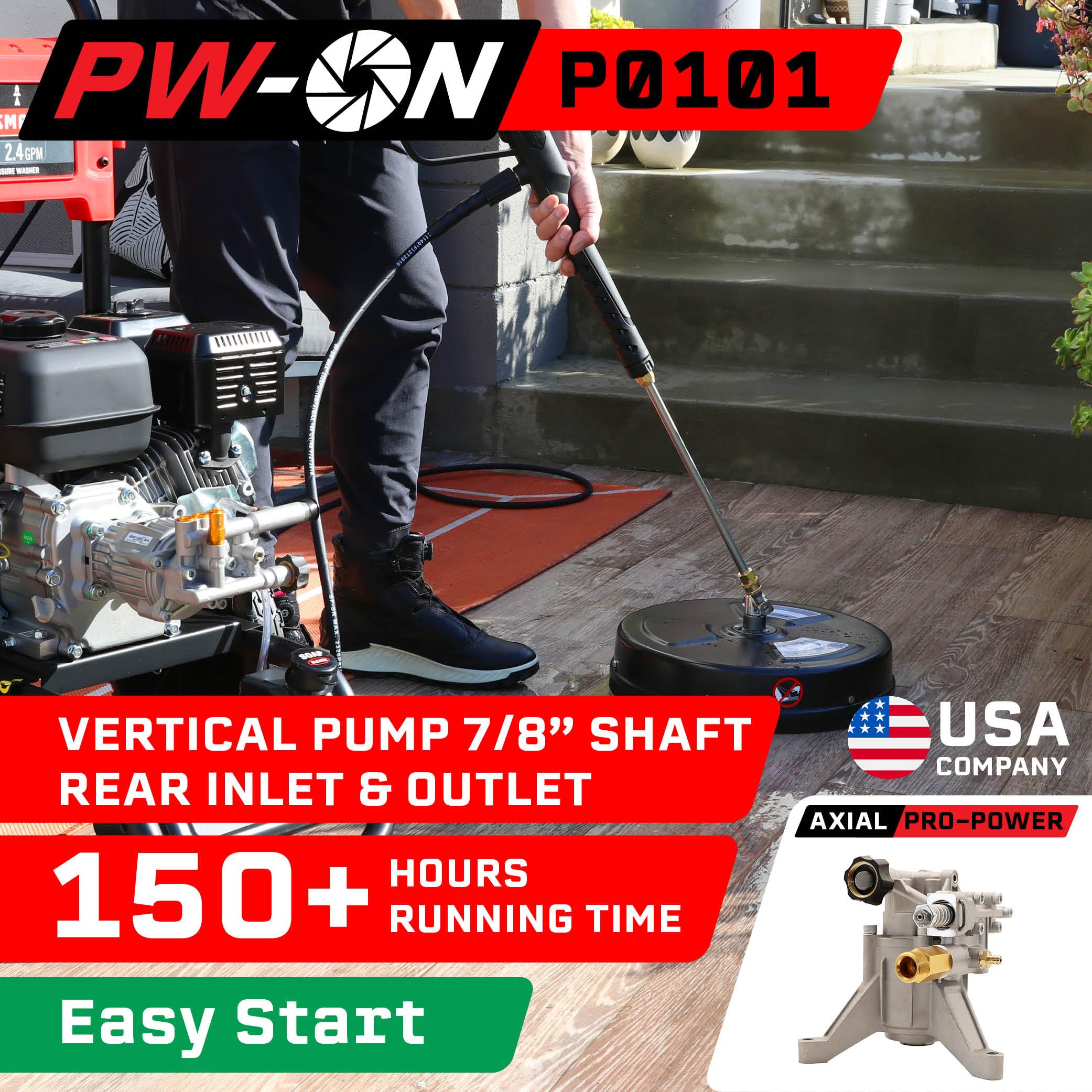 Bomba Para Lavadora A Presión Real Power 3100 PSI: Compatible Con PowerStroke PS262311/PS282411