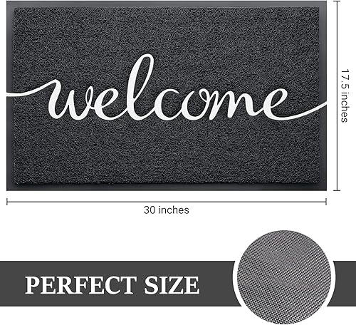 Miniatura 73 de BeneathYourFeet - Tapete de bienvenida de bajo relieve, de puerta delantera, interior y exterior, alfombras antideslizantes para entrada, patio
