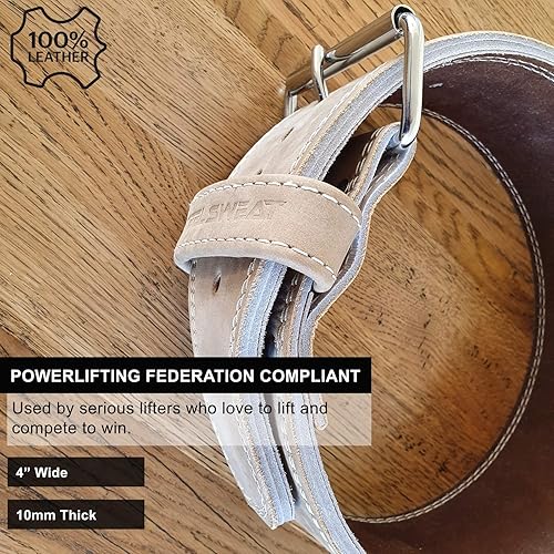 Miniatura 8 de Steel Sweat Cinturón de levantamiento de pesas 4 pulgadas de ancho por 0.394 in Cinturón de levantamiento de pesas de una sola punta que es