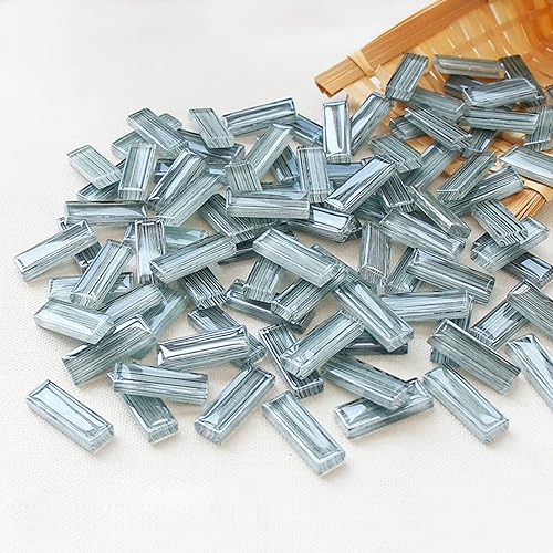 Azulejos de mosaico para manualidades, colores surtidos de vidrio, purpurina, suministros de mosaico, piezas de suministros de mosaico cuadrado a