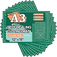 Gomedi 10 Pack Self-Healing Cutting Mats 12x18 Inch Double-Sided 5-Ply Rotary Mats for Quilting Crafts Scrapbooking