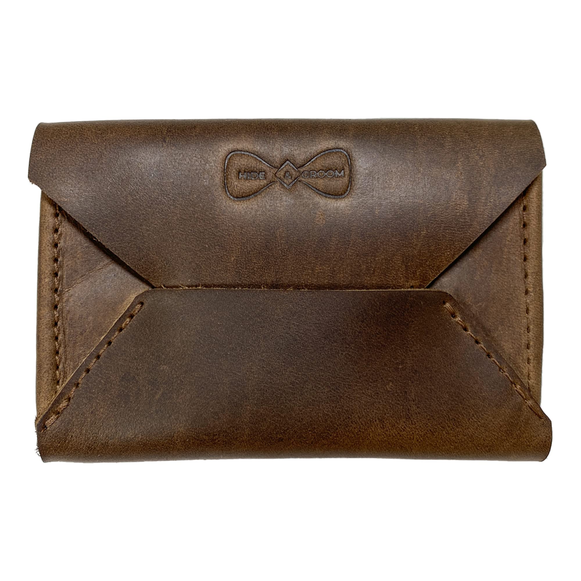 Buy Rustic Envelope Card Holder Handmade from Full Grain Leather