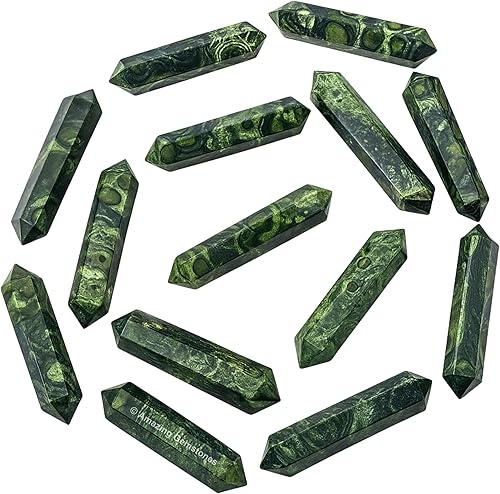 Vista 192 de Amazing Gemstone Puntos de cristal de amatista, cristales curativos y piedras a granel, paquete de 3 puntas curativas de doble terminación