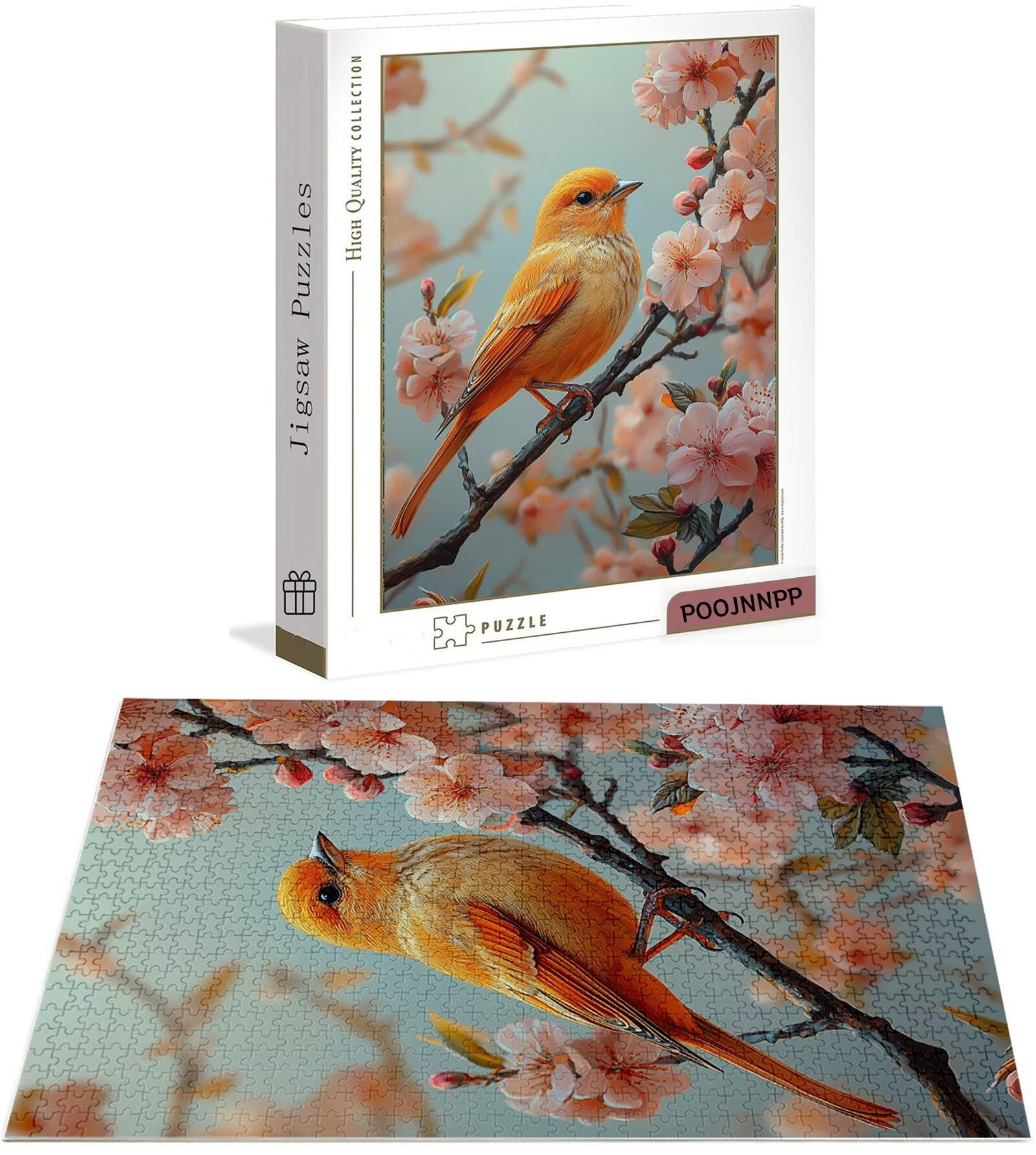Puzzle 4000 Pezzi per Adulti, Puzzle Uccello in Legno per Adulti, Puzzles Fiore Impegnativi, Giochi Educativo per Famiglie, Rompecapo con Scatola per Decorazioni Casa, Donna Regalo di Natale B-8287