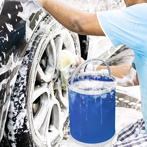 Miniatura 6 de Homelove Cubo de pesca plegable para campamento, contenedor de agua duradero de 11 L (2.9 galones), para lavado de autos, navegación u otras