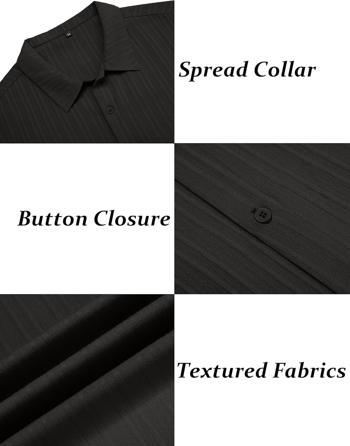 COOFANDY Men's Short Sleeve Casual Button Down Shirts Textured Summer Beach Shirt - Image 5