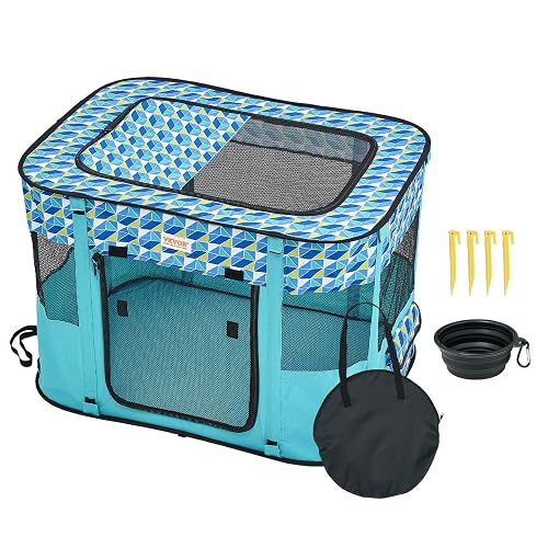 VEVOR Parque Infantil Portátil para Perros 812x609x558 mm Parque Infantil Plegable para Cachorros y Gatos…