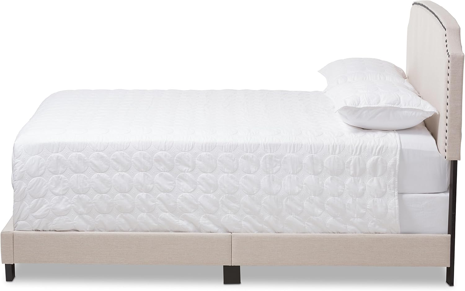 Baxton Studio Suzette Bed, Queen, Light Beige
