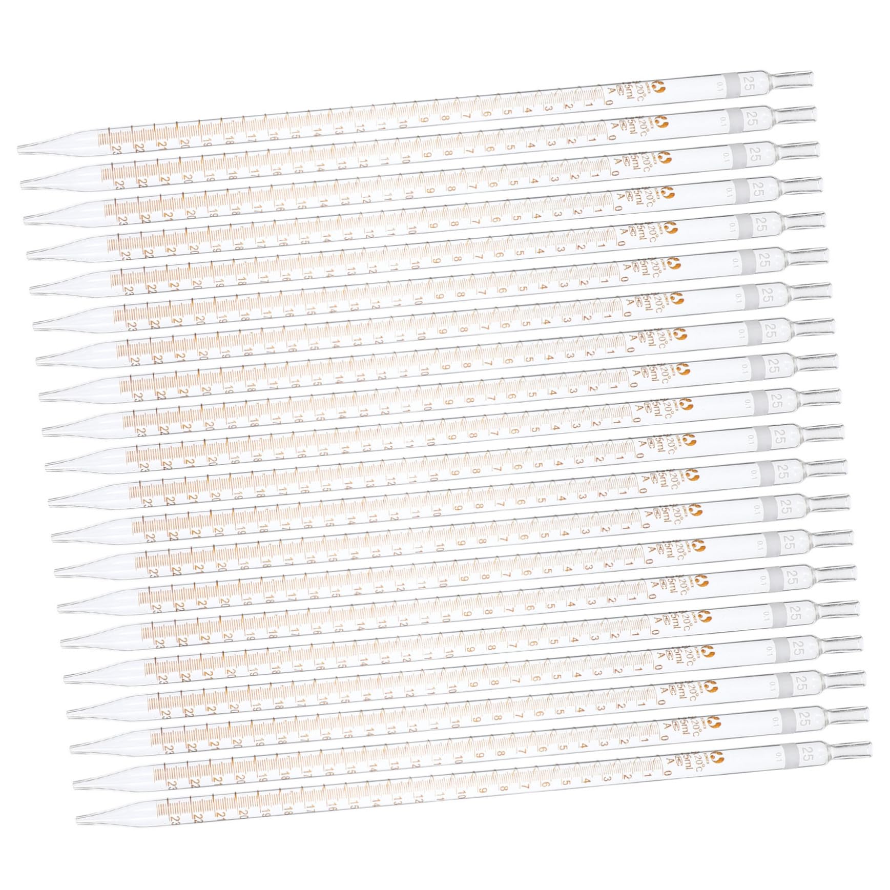 iplusmile 20 Pcs Cuentagotas Calibrados de Vidrio Escala para Laboratorio y Cocina, Pipetas Precisión para Líquidos en Investigación y Medición Científica