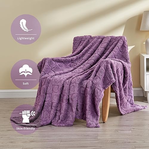 Miniatura 2 de FY FIBER HOUSE Mantas con cuadros de corazón, mantas suaves y cálidas para regalar a tu pareja, mamá, padre, manta lavable y ligera para sofá, cama,