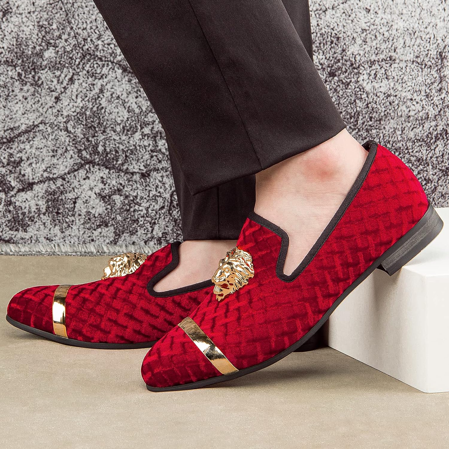 Meijiana Men's Loafers Lightweight Slip-On Moccasins Stylish Dress Shoes Breathable Tassels Loafers - Image 2